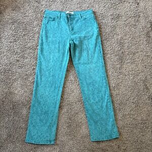 Levis Womens Perfectly Slimming 512 Straight Leg Size 30x29 14M Teal Acid